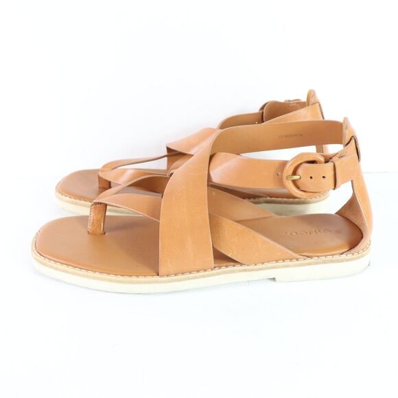 Vince Morris Strappy Flat Sandal - Tan Size 9 / 39 - Picture 2 of 8